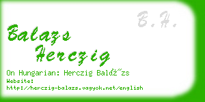 balazs herczig business card
